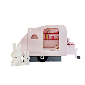 Mathy By Bols Caravan Bed met uitschuifbare lade zeer licht roze