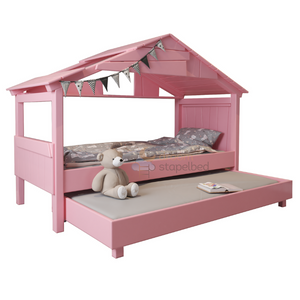 Mathy By Bols Boomhut Bed Star met Uitschuifbaar bed roze