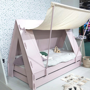 Mathy By Bols Tentbed met uitschuifbaar bed 90x200cm roze