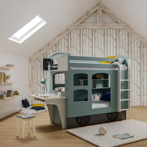 Mathy By Bols Wagon Stapelbed Bed met uitschuifbare lades