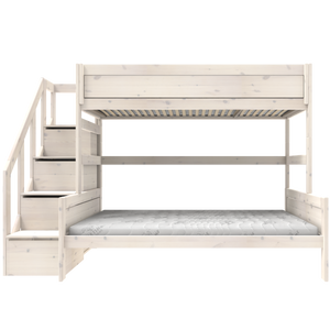 Familiestapelbed met trap 140 x 200 & 90 x 200 cm