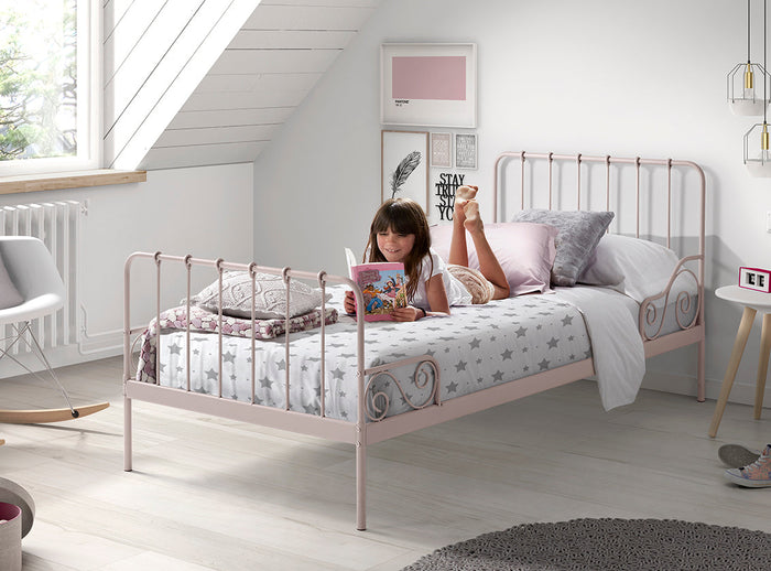 ALICE bed 90x200cm roze.