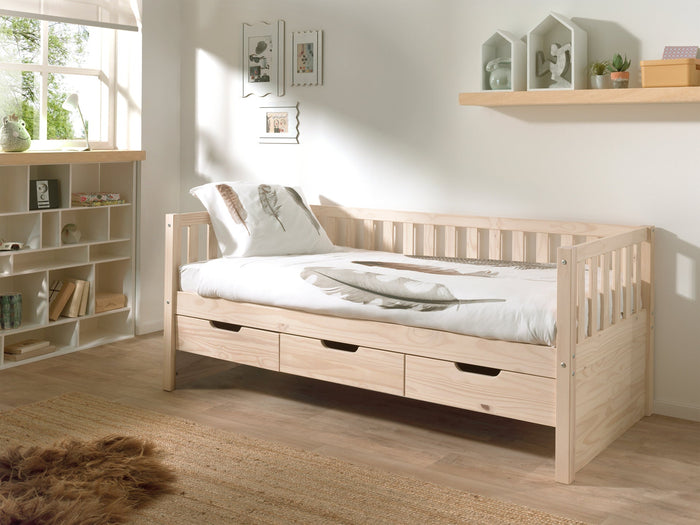 FRITZ KAJUITBED MET LADEN MILKY PINE *