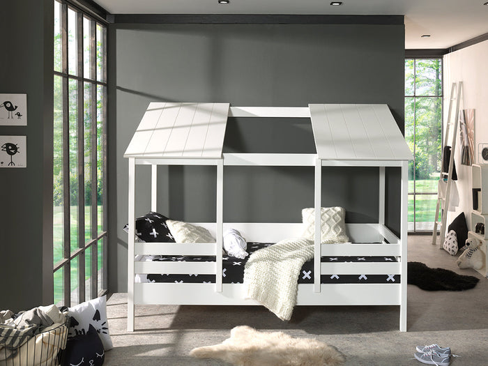 HOUSEBED WHITE , WHITE ROOF 2 PANELS *