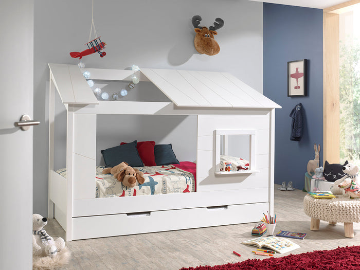 Housebed-combinatie: een house bed, en een bedlade