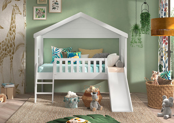 HUISBED LADDER + GLIJBAAN WIT *
