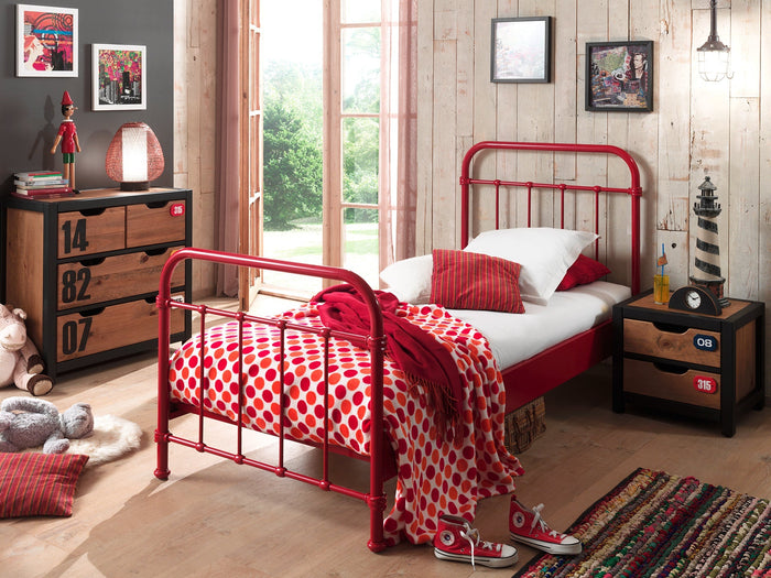 NEW YORK BED 90x200CM ROOD