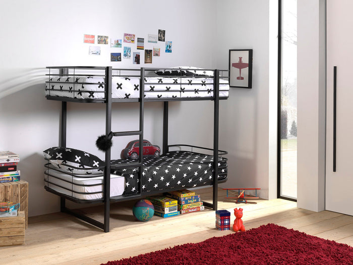 OSCAR STAPELBED 90x200 ZWART