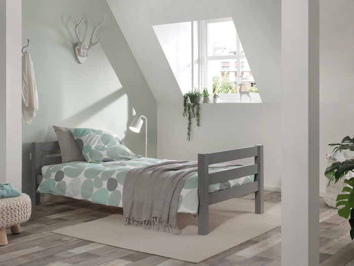 PINO ENKEL BED 90X200CM GRIJS *