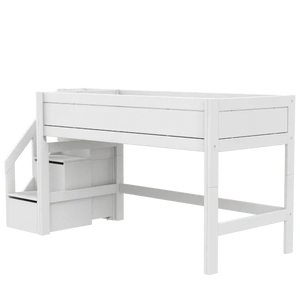 Halfhoogslaper  128cm met trapkast