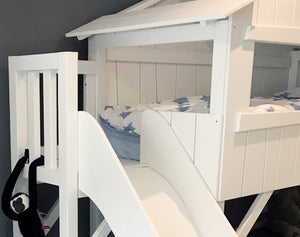 Enkel Boomhut  90 x 190 met glijbaan + platform