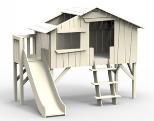 Enkel Boomhut  90 x 190 met glijbaan + platform