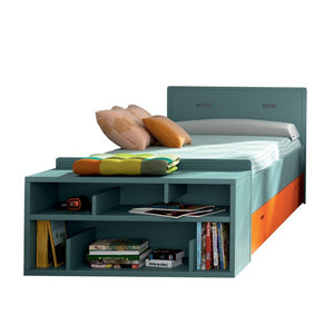 Madaket kinderbed met bedlade en bibliotheekkast