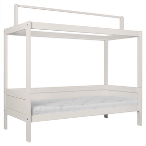 Lifetime bed met dakconstructie Whitewash - 90x200cm