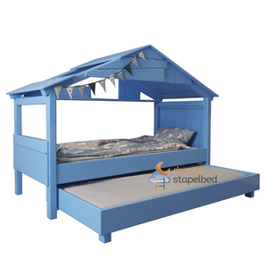Mathy By Bols Boomhut Bed Star met Uitschuifbaar bed blauw