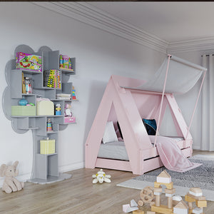 Mathy By Bols Tentbed met uitschuifbaar bed 90x200cm  roze